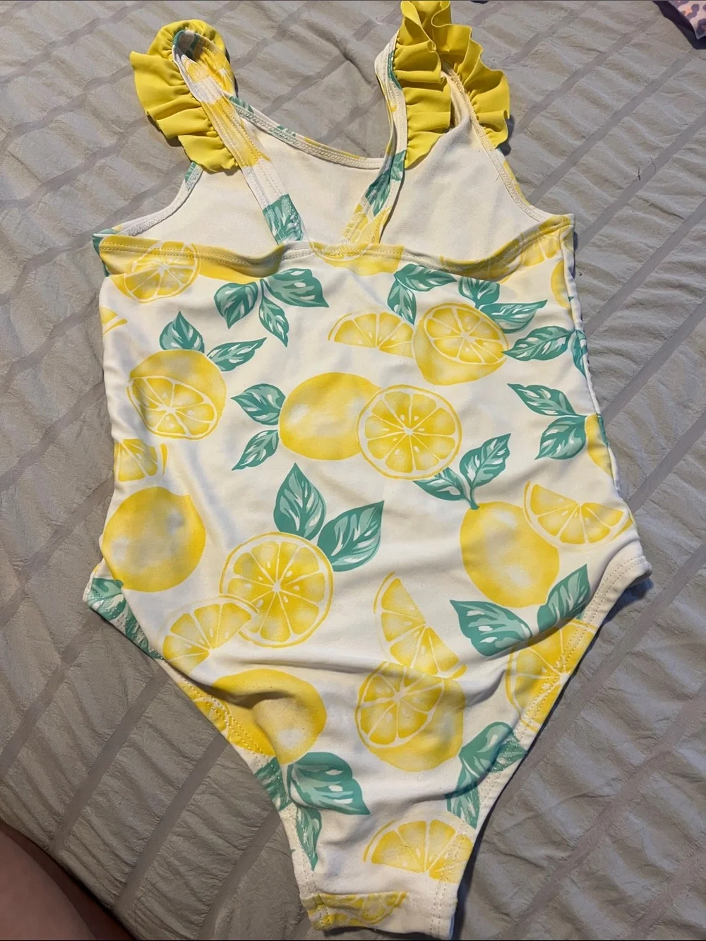 Tommy Bahama Yellow and Green Lemon-Print Girls One-Piece Swimsuit